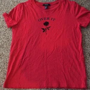 red t-shirt